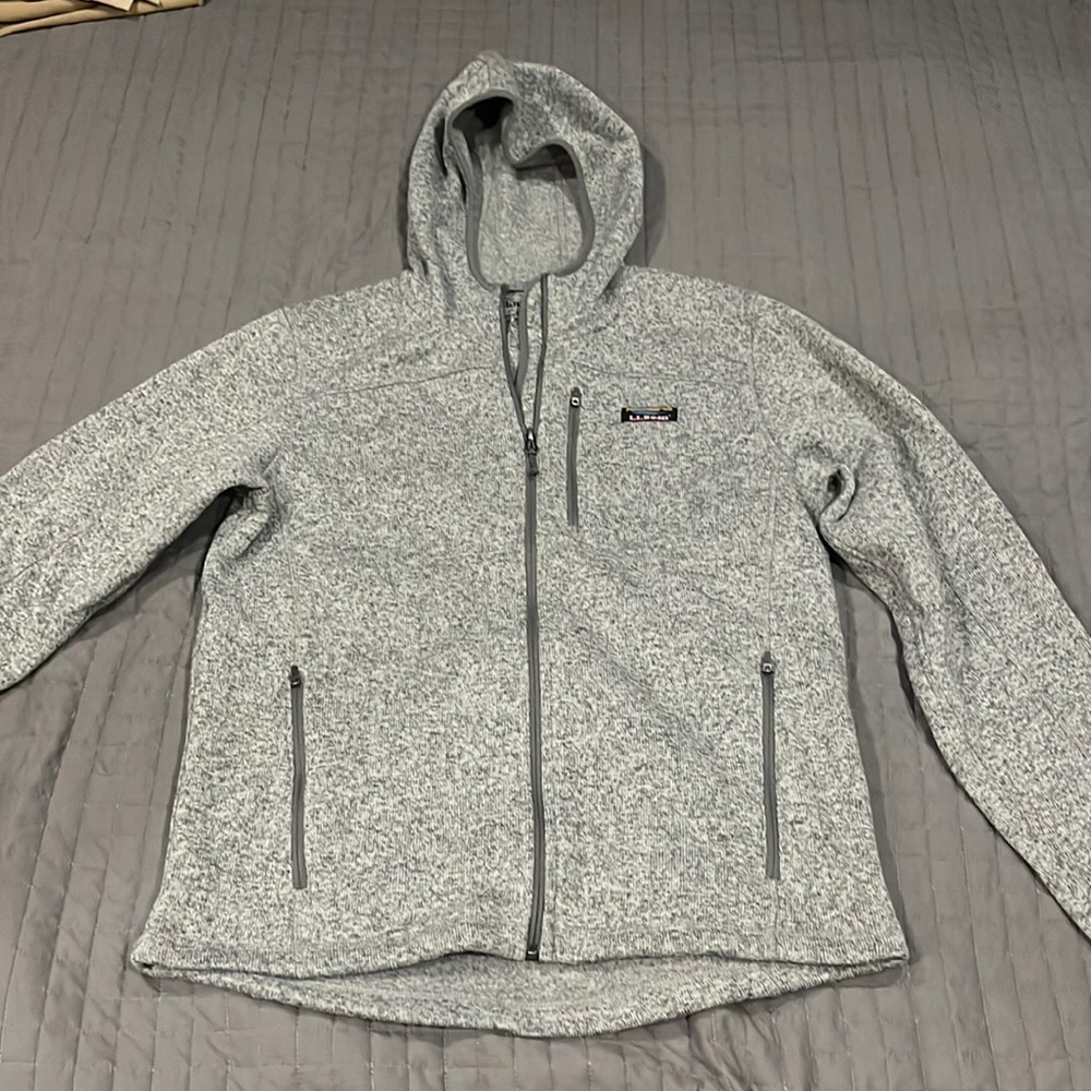 LLBean Mens Knitted Jacket, size Medium